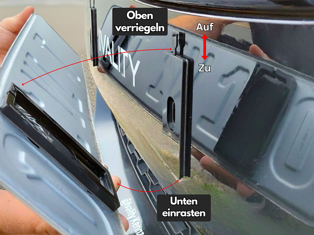 2 x Platelock Kennzeichenhalter 