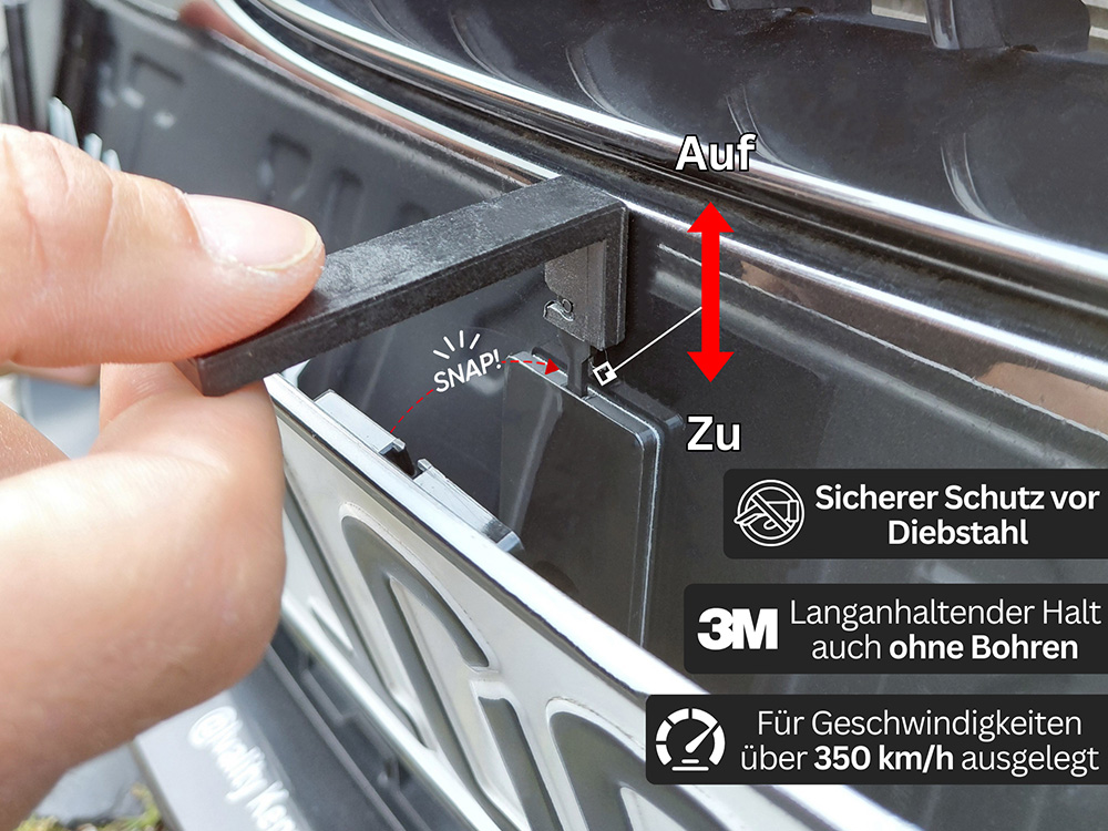 2 x Platelock Kennzeichenhalter 