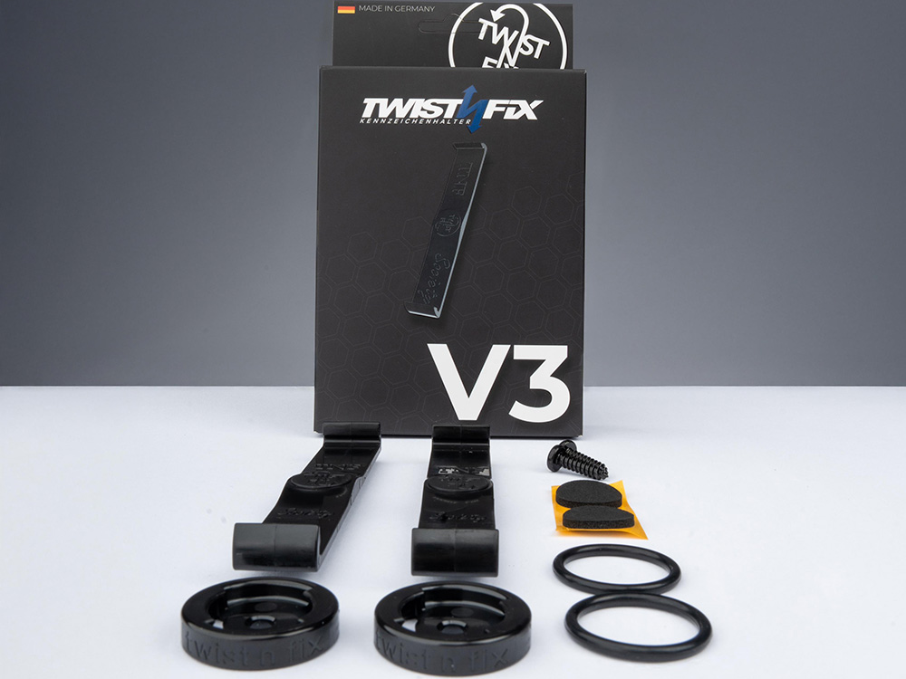 1 x TWIST 'N' FIX für 3D Kennzeichen