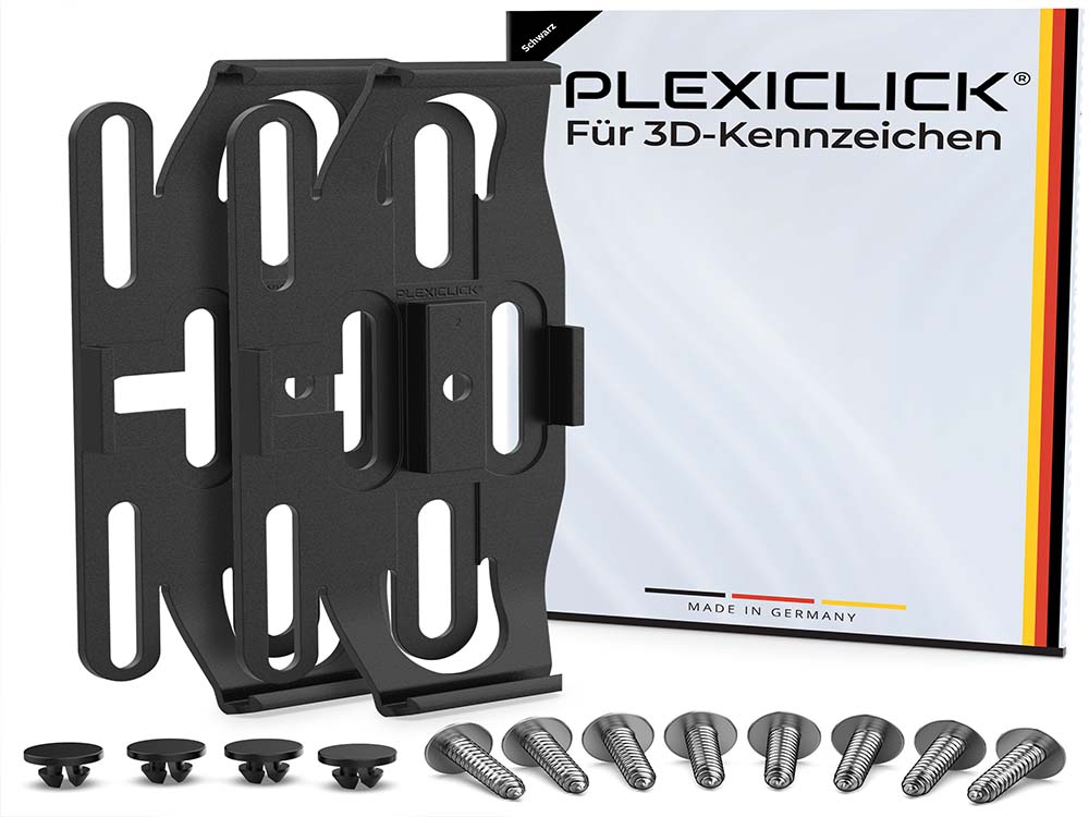 1 x Plexiclick für 3D Kennzeichen