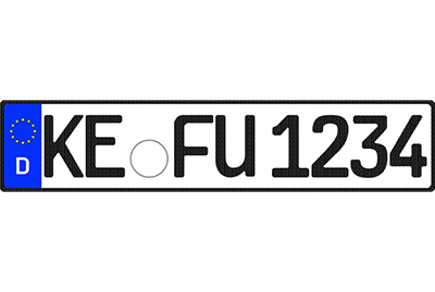 Autokennzeichen in Carbon-Optik (520 mm Standard)