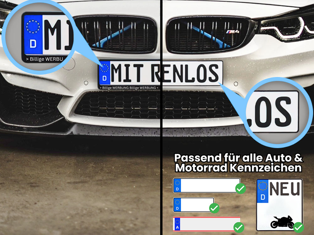 2 x Platelock Kennzeichenhalter 