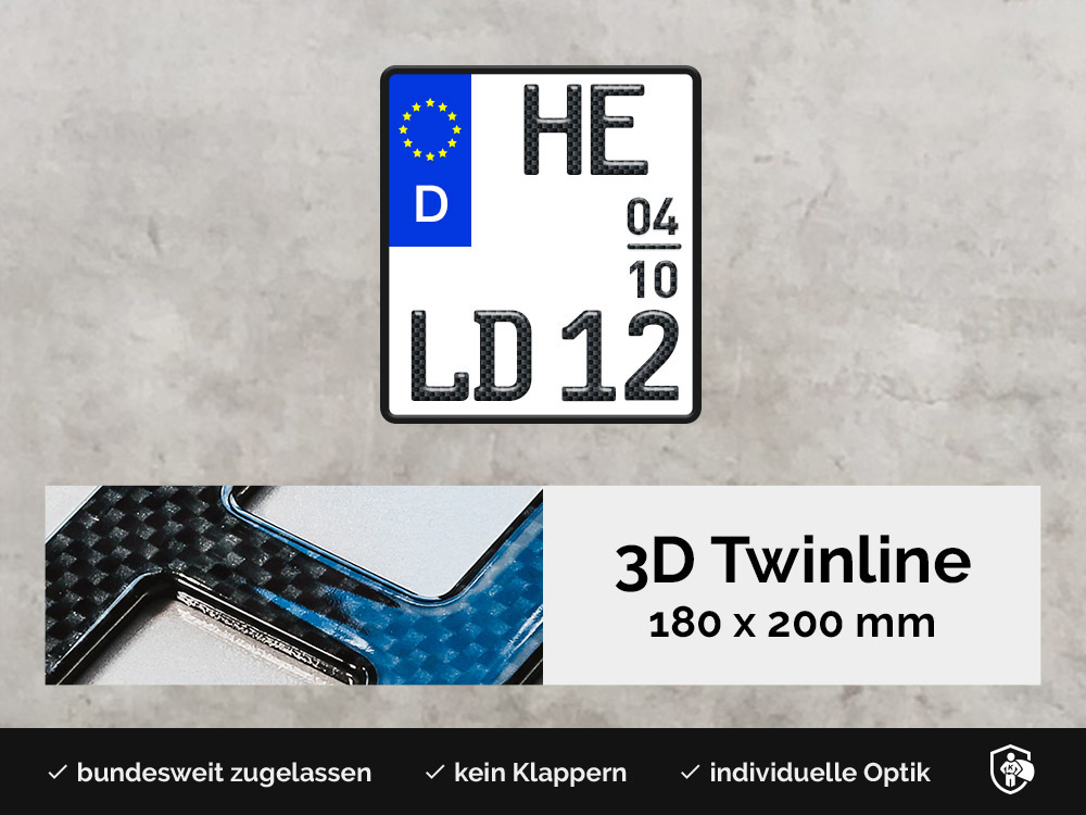 3D TWINLINE Saison in Carbon-Optik 180 x 200 